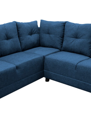 Sala Esquinera en U El Bazar Store Hera Azul marino 160x275x215 cm, 4 Salas en 1, Tela Lino nacional, Modular, Chaise, love seat, sofa