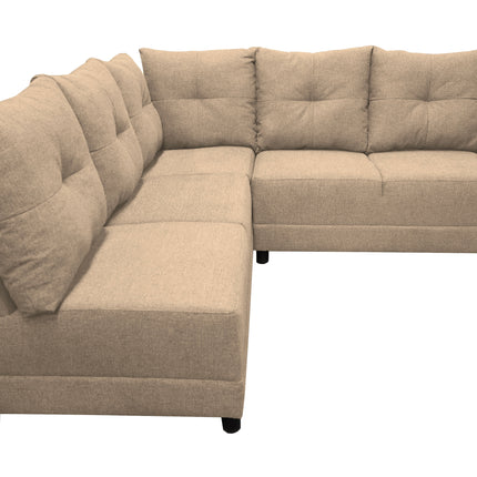 Sala Esquinera El Bazar Store Loki Beige 200x215 cm, Tela Lino nacional, Modular