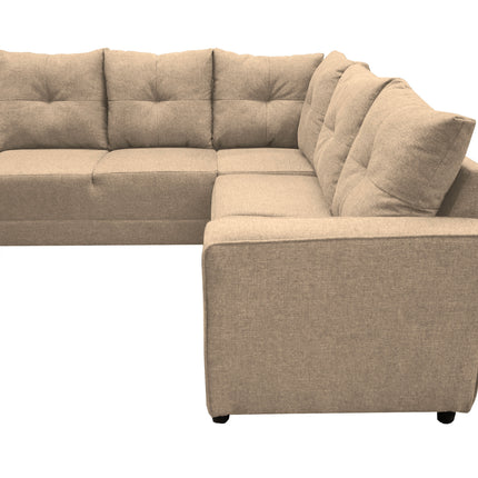 Sala Esquinera El Bazar Store Loki Beige 200x215 cm, Tela Lino nacional, Modular