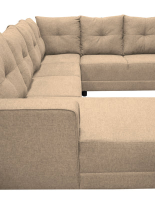 Sala Esquinera en U El Bazar Store Hera 160x275x215 cm, 4 Salas en 1, Tela Lino nacional, Modular