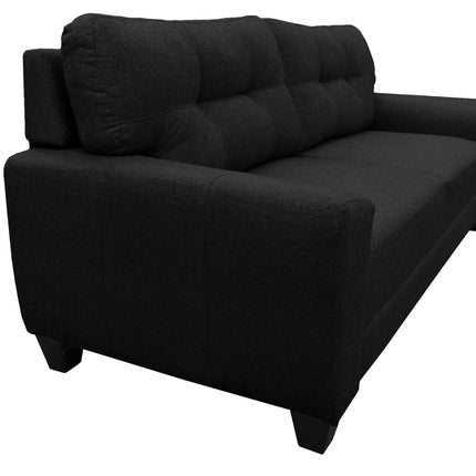 Sofa El Bazar Store Sidney Lino Negro 3 plazas, Modular, Moderno, Sala