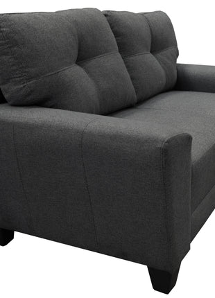 Love seat El Bazar Store Sidney Lino Gris oxford 2 plazas, Modular, Moderno, Sala, Sofa