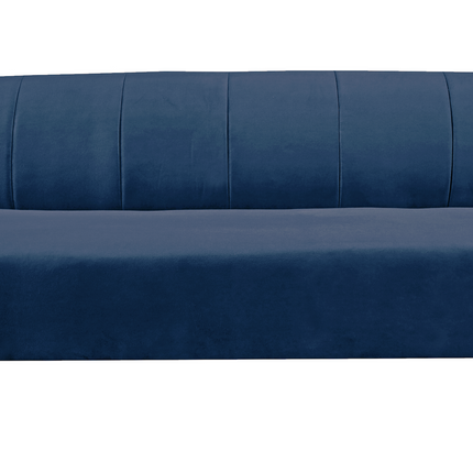 Sofa Cama Reclinable El Bazar Store Miami Azul marino terciopelo, Futon 3 posiciones, Sala, Love Seat