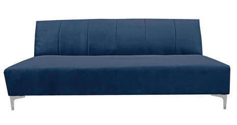 Sofa Cama Reclinable El Bazar Store Miami Azul marino terciopelo, Futon 3 posiciones, Sala, Love Seat