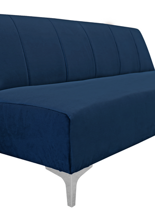 Sofa Cama Reclinable El Bazar Store Miami Azul marino terciopelo, Futon 3 posiciones, Sala, Love Seat