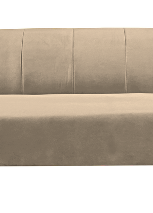 Sofa Cama Reclinable El Bazar Store Miami Beige terciopelo, Futon 3 posiciones, Sala, Love Seat