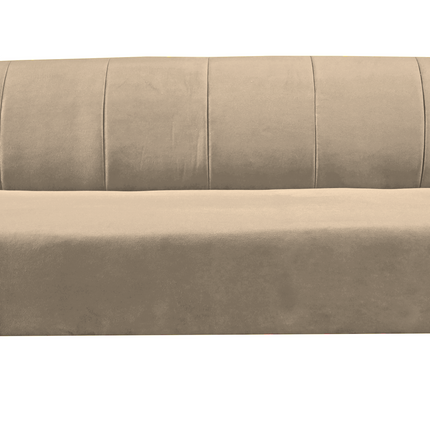 Sofa Cama Reclinable El Bazar Store Miami Beige terciopelo, Futon 3 posiciones, Sala, Love Seat
