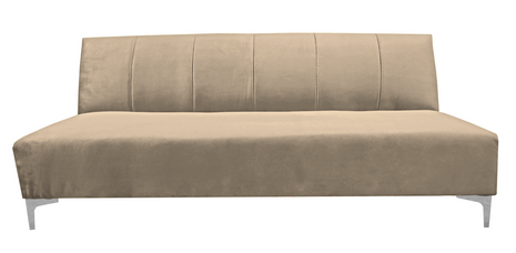 Sofa Cama Reclinable El Bazar Store Miami Beige terciopelo, Futon 3 posiciones, Sala, Love Seat