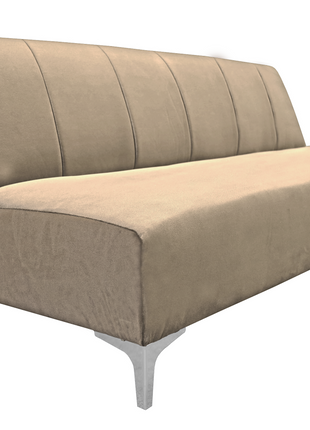 Sofa Cama Reclinable El Bazar Store Miami Beige terciopelo, Futon 3 posiciones, Sala, Love Seat