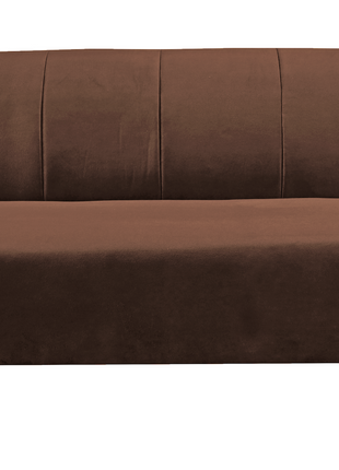 Sofa Cama Reclinable El Bazar Store Miami Chocolate terciopelo, Futon 3 posiciones, Sala, Love Seat