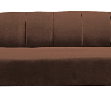 Sofa Cama Reclinable El Bazar Store Miami Chocolate terciopelo, Futon 3 posiciones, Sala, Love Seat
