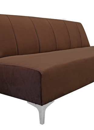 Sofa Cama Reclinable El Bazar Store Miami Chocolate terciopelo, Futon 3 posiciones, Sala, Love Seat