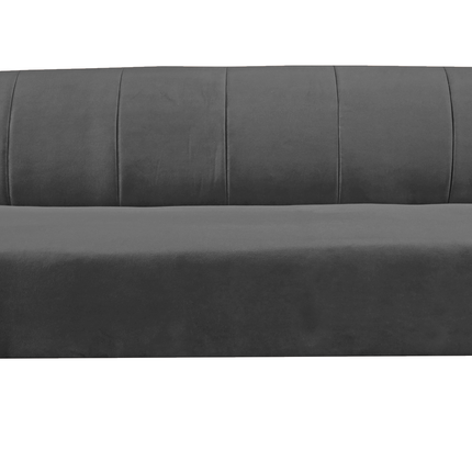 Sofa Cama Reclinable El Bazar Store Miami Gris Oxford terciopelo, Futon 3 posiciones, Sala, Love Seat