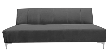 Sofa Cama Reclinable El Bazar Store Miami Gris Oxford terciopelo, Futon 3 posiciones, Sala, Love Seat