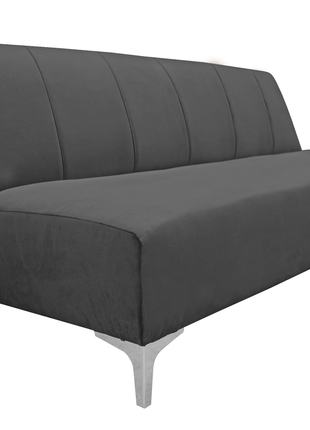 Sofa Cama Reclinable El Bazar Store Miami Gris Oxford terciopelo, Futon 3 posiciones, Sala, Love Seat