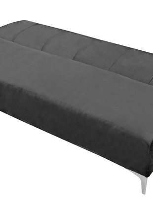 Sofa Cama Reclinable El Bazar Store Miami Gris Oxford terciopelo, Futon 3 posiciones, Sala, Love Seat