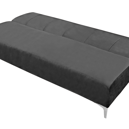Sofa Cama Reclinable El Bazar Store Miami Gris Oxford terciopelo, Futon 3 posiciones, Sala, Love Seat