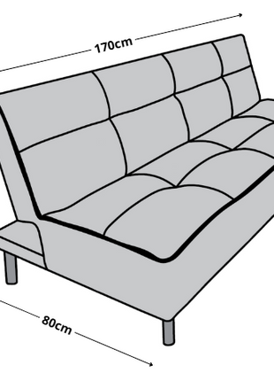 Sofa Cama Reclinable El Bazar Store Milo Beige , Futon 3 posiciones, Sala