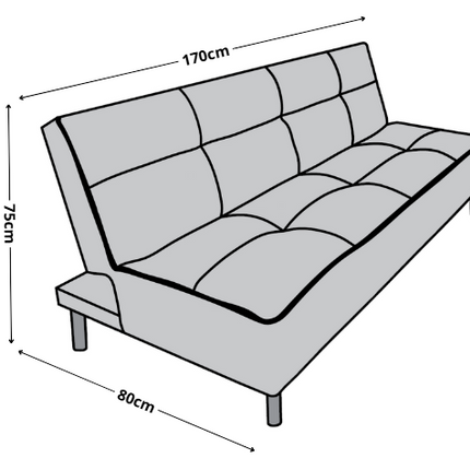 Sofa Cama Reclinable El Bazar Store Milo Azul Marino , Futon 3 posiciones, Sala