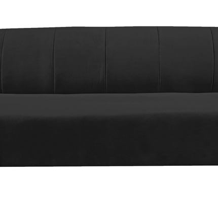 Sofa Cama Reclinable El Bazar Store Miami Negro terciopelo, Futon 3 posiciones, Sala, Love Seat