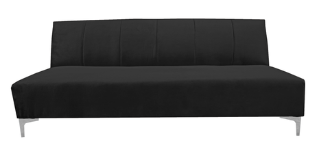 Sofa Cama Reclinable El Bazar Store Miami Negro terciopelo, Futon 3 posiciones, Sala, Love Seat