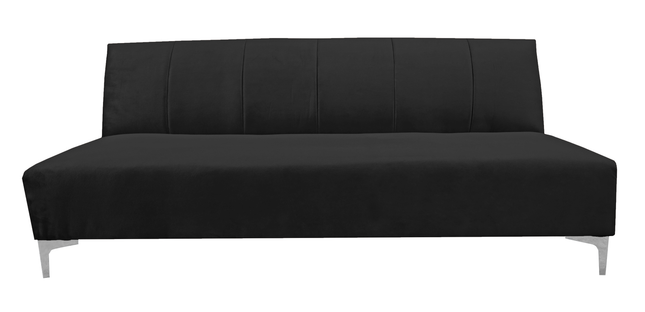 Sofa Cama Reclinable El Bazar Store Miami Negro terciopelo, Futon 3 posiciones, Sala, Love Seat