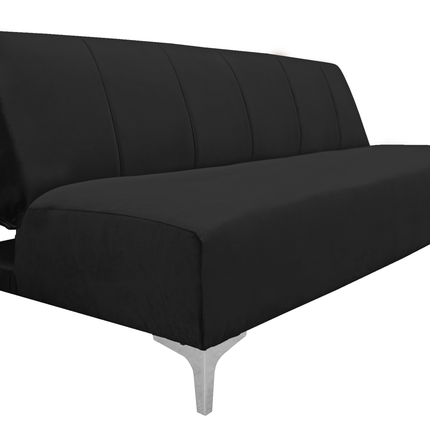 Sofa Cama Reclinable El Bazar Store Miami Negro terciopelo, Futon 3 posiciones, Sala, Love Seat