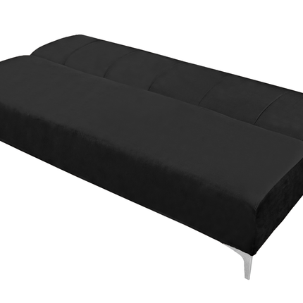 Sofa Cama Reclinable El Bazar Store Miami Negro terciopelo, Futon 3 posiciones, Sala, Love Seat