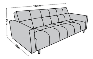 Sofa Cama Paris Lino Azul Marino, Brazos plegables, El Bazar Store, Futon 3 posiciones