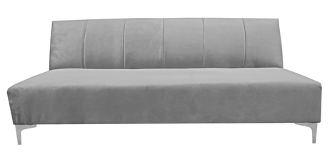 Sofa Cama Reclinable El Bazar Store Miami Plata terciopelo, Futon 3 posiciones, Sala, Love Seat