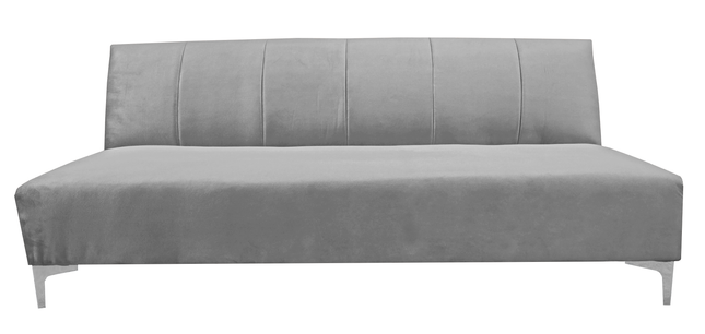 Sofa Cama Reclinable El Bazar Store Miami Plata terciopelo, Futon 3 posiciones, Sala, Love Seat