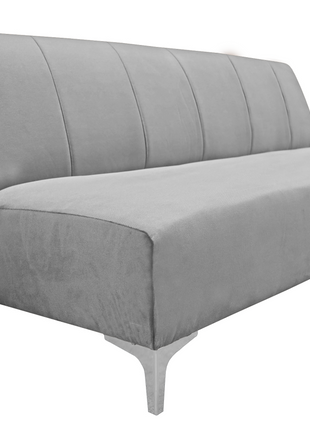 Sofa Cama Reclinable El Bazar Store Miami Plata terciopelo, Futon 3 posiciones, Sala, Love Seat