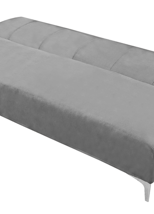 Sofa Cama Reclinable El Bazar Store Miami Plata terciopelo, Futon 3 posiciones, Sala, Love Seat