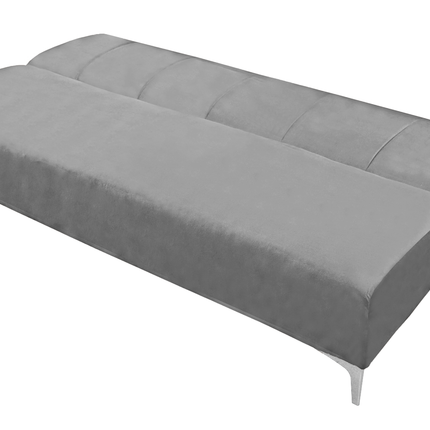 Sofa Cama Reclinable El Bazar Store Miami Plata terciopelo, Futon 3 posiciones, Sala, Love Seat