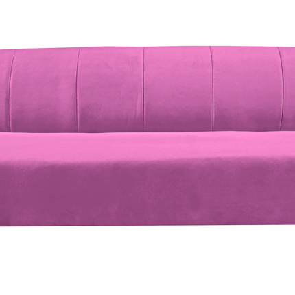 Sofa Cama Reclinable El Bazar Store Miami Rosa terciopelo, Futon 3 posiciones, Sala, Love Seat