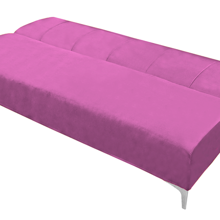 Sofa Cama Reclinable El Bazar Store Miami Rosa terciopelo, Futon 3 posiciones, Sala, Love Seat