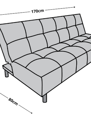 Sofá Cama Reclinable Vegas Lino Gris Oxford Futon 3 Posiciones, El Bazar Store