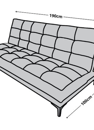 Sofa cama El Bazar Store Zeus Terciopelo Matrimonial Futón 3 posiciones