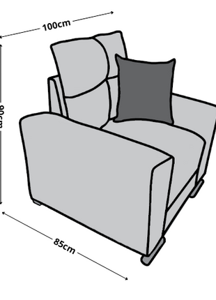 Sillon El Bazar Store Suecia Lino Gris Oxford 1 plaza, Modular, Moderno, Sala