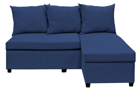 Sala Esquinera Modular El Bazar Store Tromso Azul Marino 160x130 cm Lado Izquierdo ó Drecho Tela Lino nacional