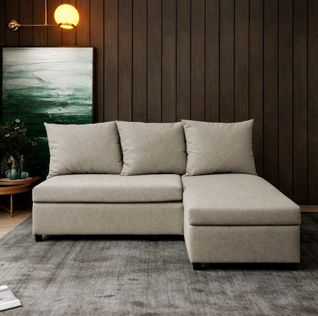 Sala Esquinera Modular El Bazar Store Tromso Beige 160x130 cm Lado Izquierdo ó Drecho Tela Lino nacional
