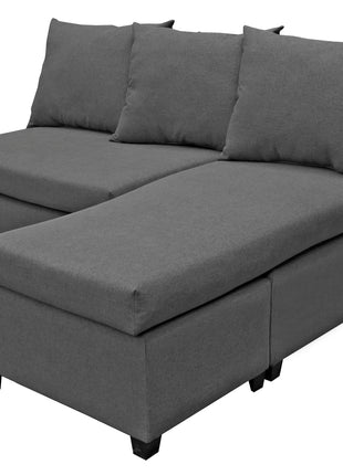 Sala Esquinera Modular El Bazar Store Tromso 160x130 cm Lado Izquierdo ó Drecho Tela Lino nacional