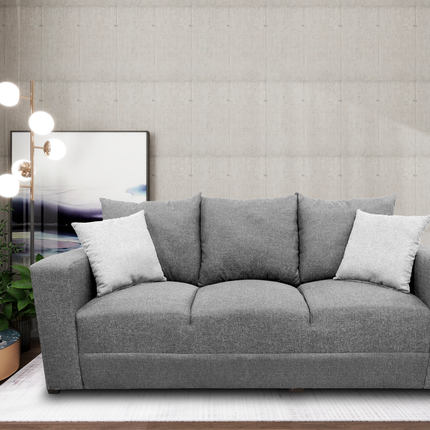 Sala Modular 3-2-1 El Bazar Store Miami Gris plata, Sofa, Love seat y sillon