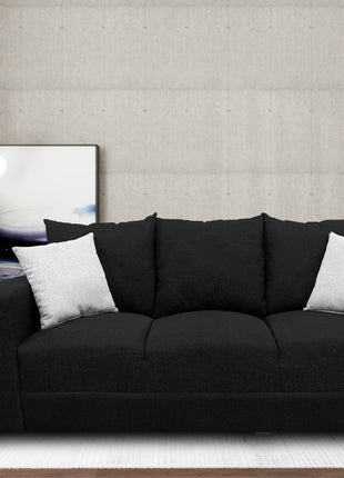 Sofa El Bazar Store Miami Lino Negro 3 Plazas, Modular, Moderno, Sala