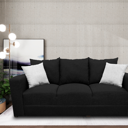 Sala Modular 3-2-1 El Bazar Store Miami Negro, Sofa, Love seat y sillon