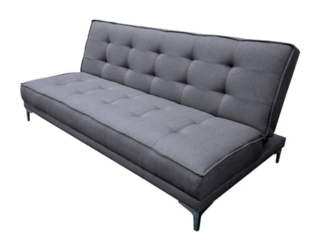 Sofa cama El Bazar Store Zeus Gris Plata Matrimonial Futón 3 posiciones