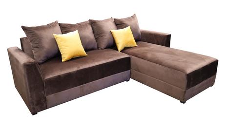 Sala Esquinera Samso 240x180 cm Terciopelo Chocolate El Bazar Store