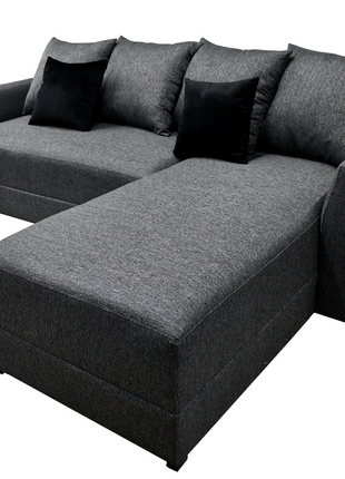 Sala Esquinera Samso Lino Gris Oxford- 240x180 cm, El Bazar Store