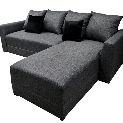 Sala Esquinera Samso Lino Gris Oxford- 240x180 cm, El Bazar Store