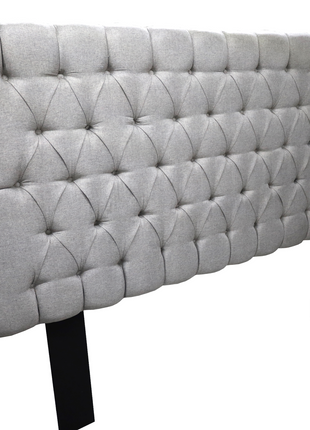 Cabecera Capitonada Soho Plata - Individual, Matrimonial, Queen, King Size, EL Bazar Store